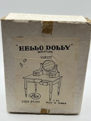 "HELLO DOLLY" Miniature VANITY #8399 Vintage Rare Vanity  FOR DOLL HOUSE - Image 1 of 4