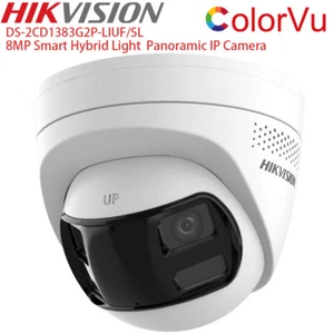 Hikvision 8MP Dual Lens 180° Panoramic ColorVu IP Camera DS-2CD1383G2P-LIUF/SL - Picture 1 of 8