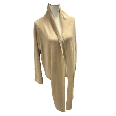 Cárdigan suéter manga larga lana beige diálogo vintage para mujer talla pequeña Foto 1 de 4