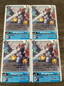 x4 Wingdramon EX3-020 U Playset Digimon TCG Draconic Roar - Picture 1 of 1