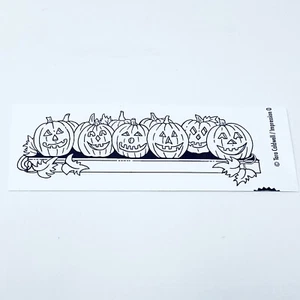 Impression Obsession Stamps Halloween Rubber Stamp Happy Pumpkins Bonus Case NEW - Picture 1 of 7