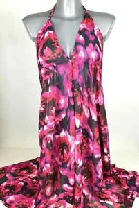Gossard Abstract Beach Dress Cover Up One Size Size S / M Pink Red Black - Picture 1 of 5