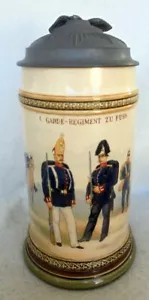 ALT Reservistenkrug Humpen Bierkrug V&B Mettlach Garde Regt zu Fuss Berlin 1900 - Bild 1 von 6