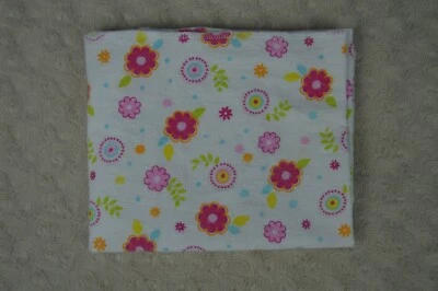 Manta de Recepción de Bebé Circo Floral Rosa Blanco Azul Flor Lunares Franela Foto 1 de 4