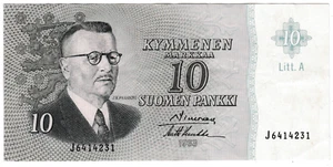 FINNLAND 10 MARKKAA 1963 XF+ - Bild 1 von 2