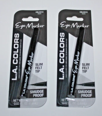 L.A. Colors Eye Markers Liquid Eyeliner  CBLE913 Black Lot Of 2 In Box - Image 1 of 2