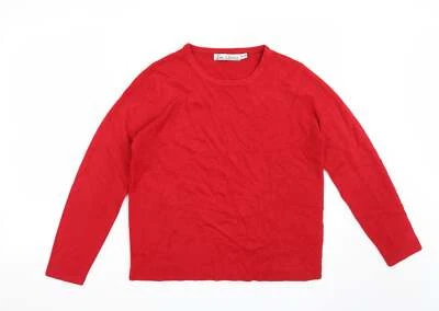 Pure & Natural Womens Red Round Neck Acrylic Blend Jumper Size 14 - Image 1 of 4