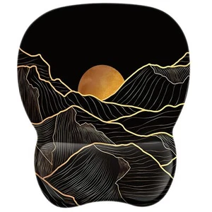 Tapis de Souris avec Repose-Poignet Ergonomique 4mm Mousepad avec Remplissage... - Afbeelding 1 van 7