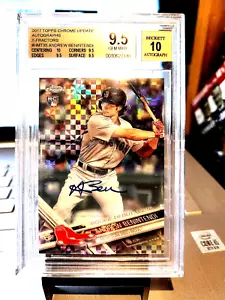 2017 ANDREW BENINTENDI #54/99 TOPPS CHROME UPDATE AUTO X FRACTOR GEM MT 9.5/10 - Picture 1 of 9
