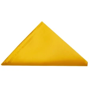 Plain Yellow Pocket Square Wedding Christening Formal Prom Hanky Handkerchief - Picture 1 of 1