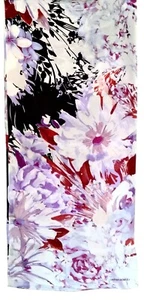 BNWOT Designer CYNTHIA ROWLEY 100% Silk SCARF. Purple, pink, red, black. - Picture 1 of 6