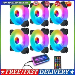 120mm RGB Cooling Fan Chassis Gorgeous Quiet Radiator (6 Fans) - Afbeelding 1 van 12
