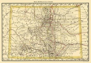 Historische Staatskarte - Colorado - Rand McNally 1879 - 23 x 33,00 - Bild 1 von 20