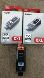 3x Original Canon PGI-255XXL Black Ink Cartridges (3x 255 XXL) - Picture 1 of 3