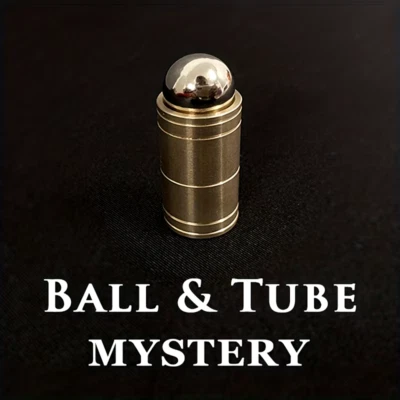 Ball & Tube Mystery (Brass) Close up Magic Tricks Illusions Gimmick Fun Magic Ba - Image 1 of 4
