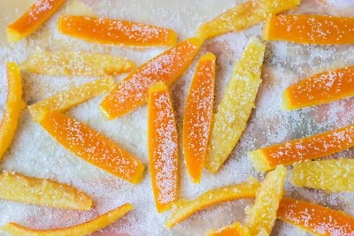 Candied Citrus Peels, Oranges and Lemons, Homemade, Dried Fruit, 10oz - Imagem 1 de 4