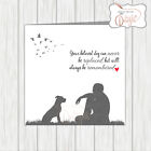 Sorry For The Loss Of Your Pet Sympathy Card Man And Dog Silhouette Best Friends