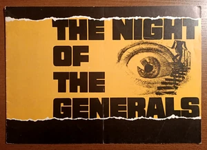 La noche de los generales - Programa de recuerdos de películas de 1967 - Impreso en Japón - Imagen 1 de 7