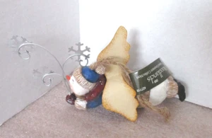 WOODLANDS~Adorable FLYING SNOWMAN ANGEL Christmas ORNAMENT~New with Tag - Picture 1 of 2