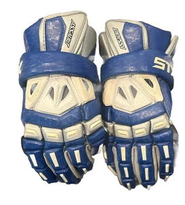 Guantes de Lacrosse STX Assault L/XL Azul Blanco Plata GE AG2F - ¡Muy Bonitos!! - Imagen 1 de 10