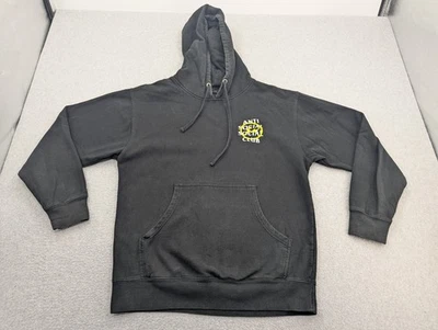 Anti Social Social Hoodie Club Men’s Medium Black Sweatshirt Logo Graphic Faded - Image 1 of 4