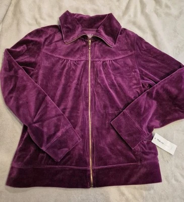 Chaqueta deportiva de terciopelo XL para mujer Style & Co. nueva con etiquetas Foto 1 de 4