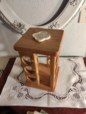 Suporte para cápsula de chá Phaltzgraff carvalho rodélio redondo giratório ótima forma - Imagem 1 de 4