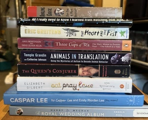 Lot Of 9 Books Gracie Star Trek Heart Tea Eat Pray Love Harry & Megan - Bild 1 von 10