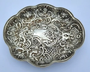 Cowell & Hubbard Co. Sterling Silber Schale Repoussé Barock/Rokoko Handarbeit - Picture 1 of 4