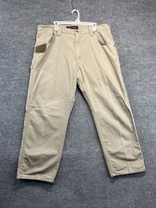 Wrangler Riggs Pants Men 40x30 Beige Relaxed Straight Utility Workwear Ripstop - Picture 1 of 13