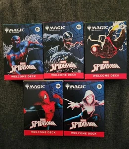 2025 SDCC MTG x Spider-Man Complete Welcome Deck Set of 5 NEW - Picture 1 of 2