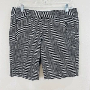 Bermudas para mujer Calvin Klein talla 6 negras estampado geométrico 2 bolsillos delanteros - Imagen 1 de 11