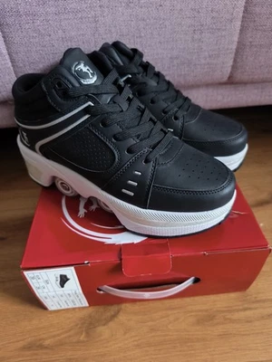 Stylische Rollschuhe / Skateschuhe mit ausfahrbaren Rollen – Größe 39 – Neu OVP - Bild 1 von 4