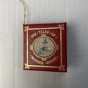 Libro miniatura vintage 1978 Kurt Adler Tales of Mother Goose adorno de Navidad - Imagen 1 de 7