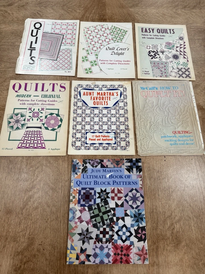 Lote 7 + LIBROS PATRONES COLCHA TÍA MARTHA'S VINTAGE Foto 1 de 1