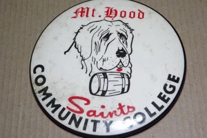 Mt. Hood Community College Saint Bernard Anstecknadel Button Gresham Oregon Vintage - Bild 1 von 3