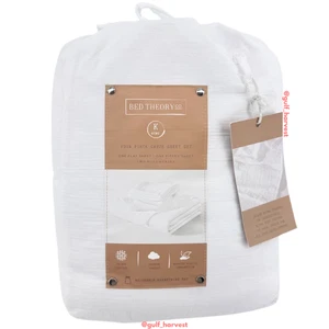 Bed Theory Gauze Supreme Comfort 4-Piece Sheet Set - Bright White, King Size - Picture 1 of 12