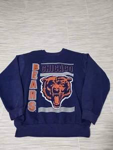 Vtg 90s NFL Chicago Bears Crewneck Sweatshirt USA Adult Size L - Picture 1 of 8
