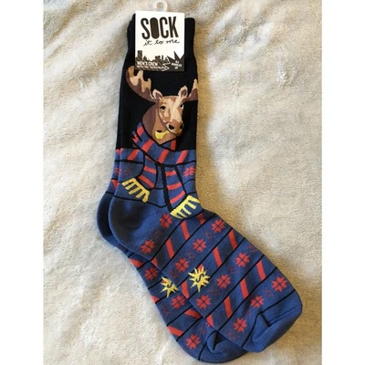 Calcetines de novedad para hombre 1 Pr todos agrupados alce calcetín para mí nuevo animal moda Foto 1 de 3