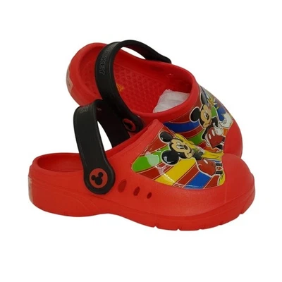 Zuecos Disney Mickey, Donald, Goofy rojos - Talla 7/8 - NUEVO Foto 1 de 4