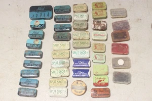 43 Stück Vintage Split Shot Dosen Ideal Pflueger Barracuda Shelby Schmelzen - Bild 1 von 19