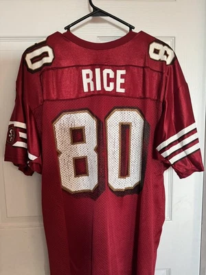 Винтажная футболка Wilson XL Jerry Rice San Francisco 49ers NFL XL красная - Изображение 1 из 4