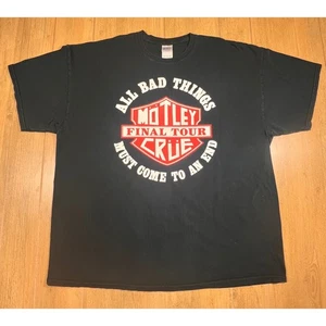 Maglietta Motley Crue Final Tour Panic at the Disco Gildan 2XL Nera - Foto 1 di 6