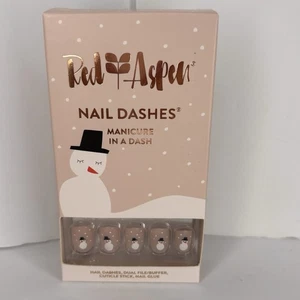 Guiones de uñas Red Aspen - Pestañas Frosty Loves - Cuadrado corto - Muñeco de nieve - NUEVO - Imagen 1 de 9