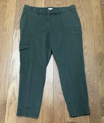 Pantalones para mujer Jill 16 pequeños verdes utilitarios bolsillos de carga informales recortados NUEVO Foto 1 de 4