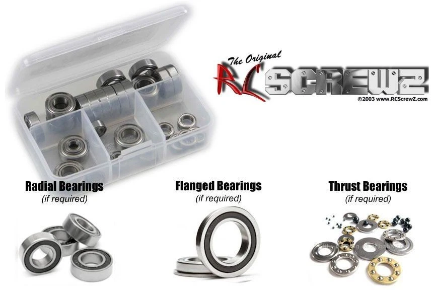 RC Screwz Rubber Shielded Bearing Kit for Redcat Racing TR-MT8e #rcr051r - Image 1 of 1