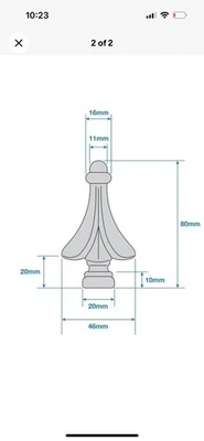 40 schweißbare Metallschienenköpfe Schmiedeeiserne Tore Geländer Zaunaufsätze Erdspieß Speere - Bild 1 von 2