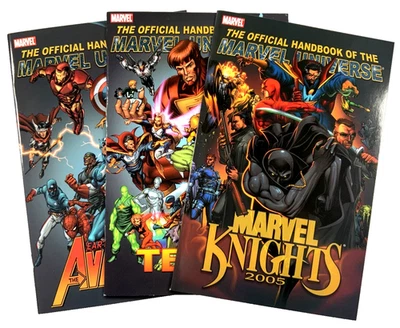 Marvel OFFICIAL HANDBOOK (2005) Avengers +Teams +Marvel Knights (NM) Ships FREE! - Image 1 of 4