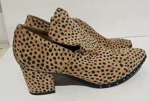 Jolimall cheetah print ankle Boots Size 10 Brown Black EUC - Picture 1 of 10