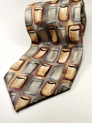 Corbata para hombre Jerry Garcia - Thanke Dead 100 % seda marrón dorado borgoña NUEVA Foto 1 de 3